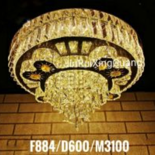 Mâm led pha lê F884-D600