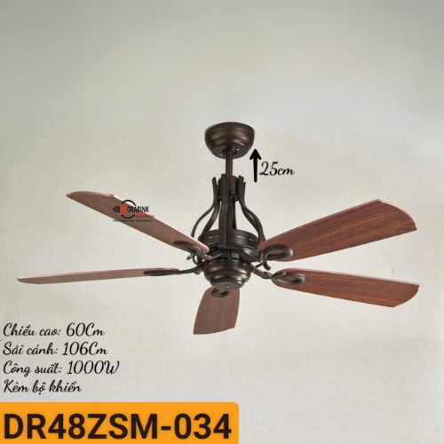 Quạt trần DR48ZSM - 034