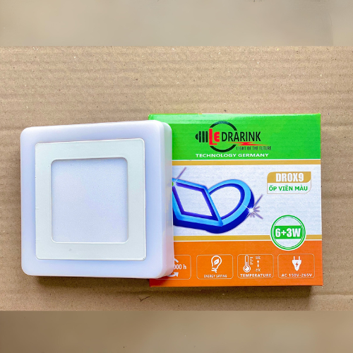 ỐP NỔI VUÔNG VIỀN XANH DƯƠNG (6+3)W