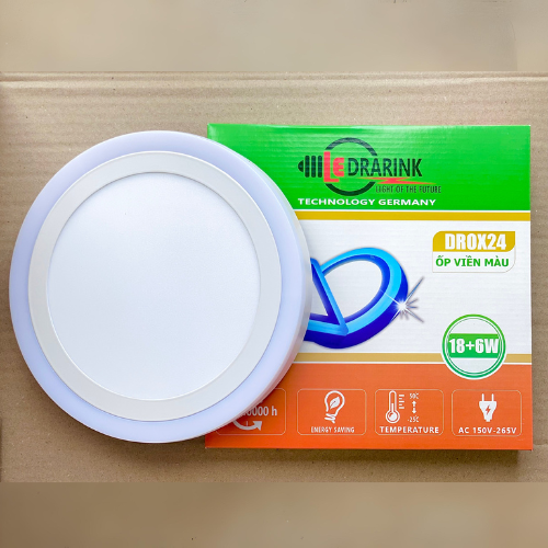 ỐP NỔI TRÒN VIỀN XANH DƯƠNG (18+6)W