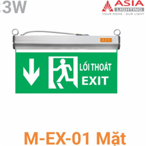 ĐÈN CHỈ DẪN MICA HƯỚNG XUỐNG - 2 MẶT