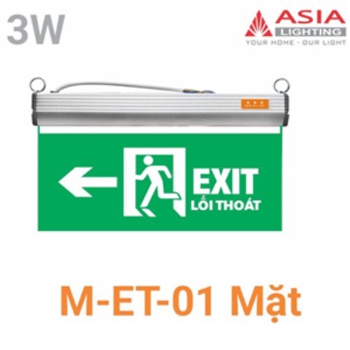 ĐÈN CHỈ DẪN MICA HƯỚNG TRÁI - 1 MẶT