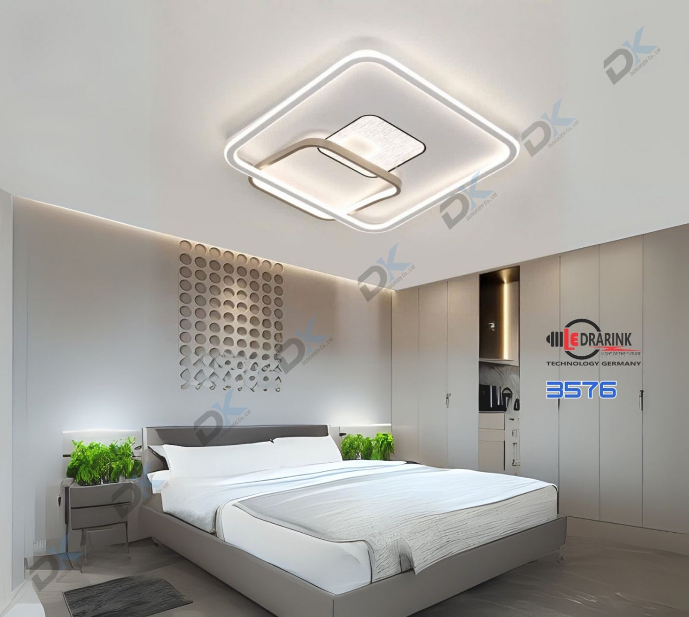       Mâm hiện đại vuông 3576 phi 500 Drarink