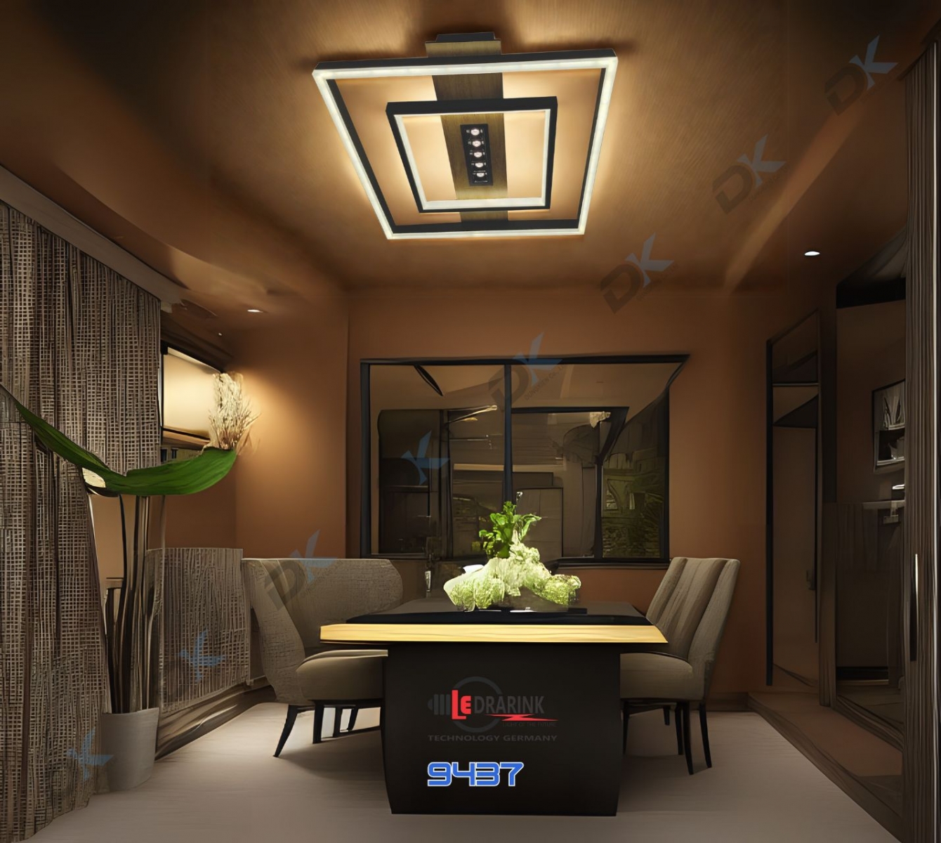       Mâm hiện đại vuông 9437 phi 500 Drarink