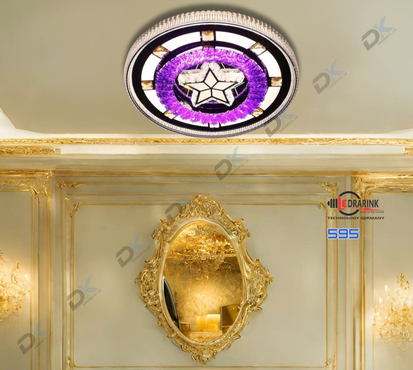       Mâm pha lê tròn 595 phi 500 ( 606) Drarink