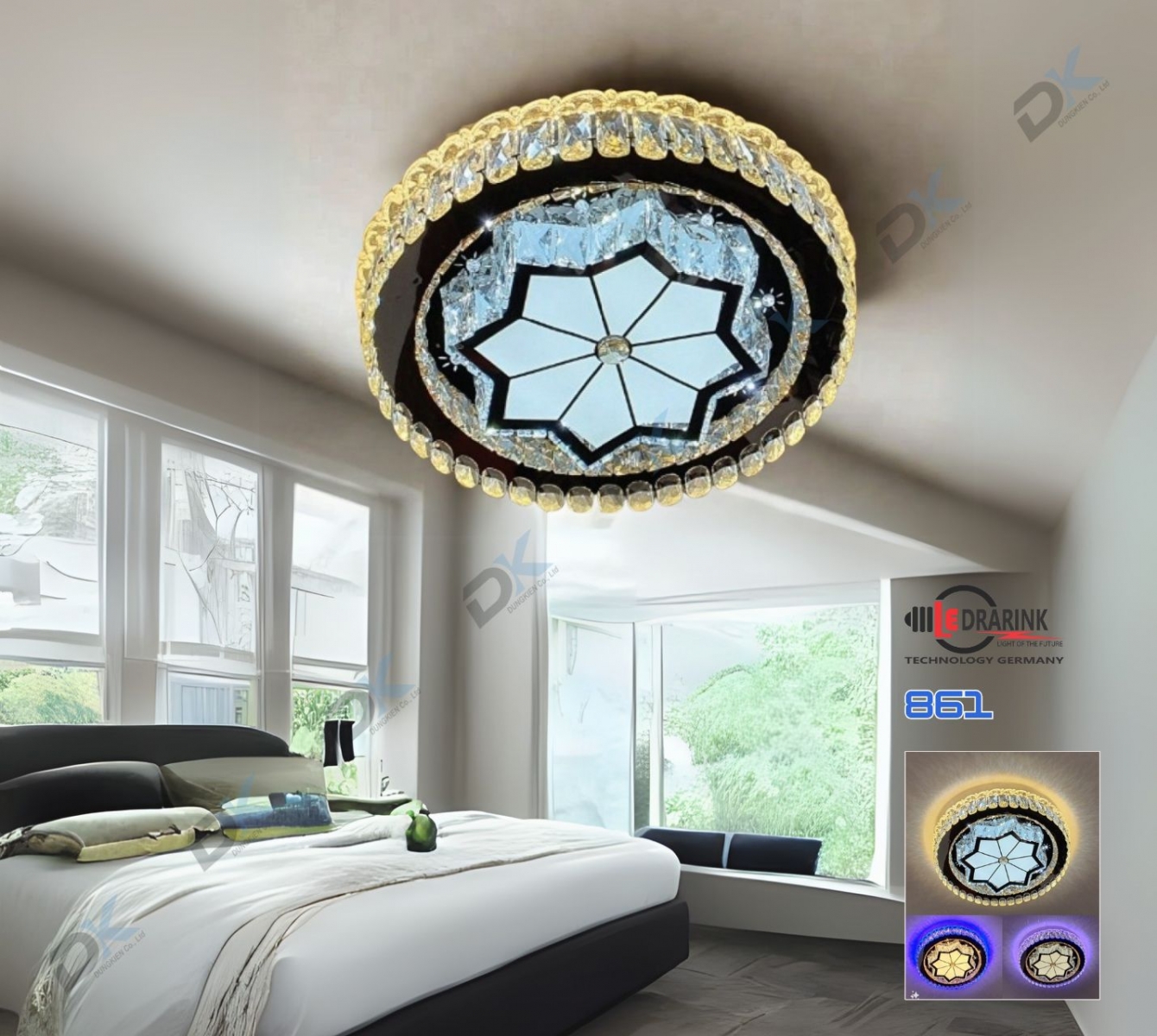       Mâm pha lê tròn 861 phi 500 Drarink