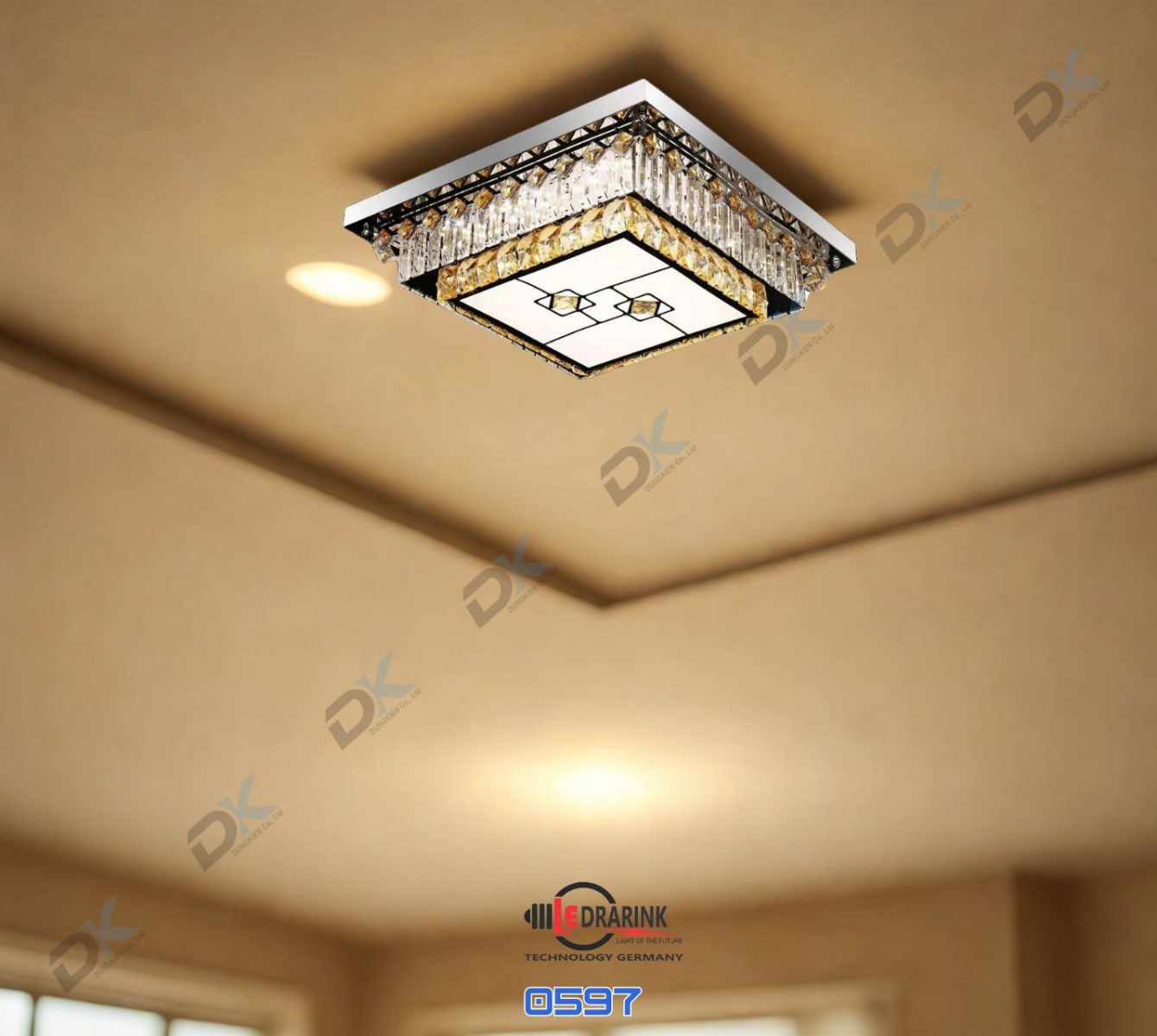       Mâm pha lê vuông 0597 phi 500 Drarink